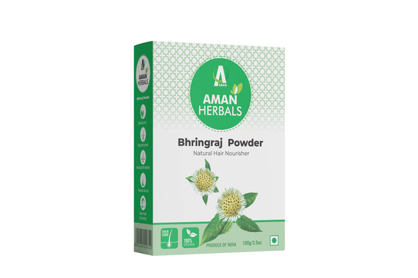 100% Pure and Natural Organic Bhiringraj Powder for Hair Growth