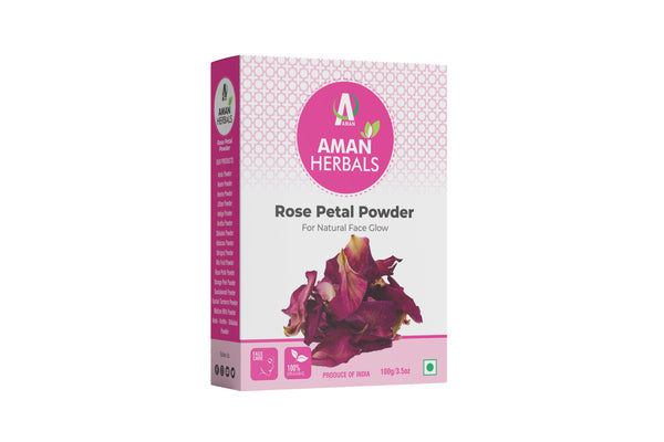 100% Pure and Organic Natural Rose Petal Powder for Face & Skin Glow