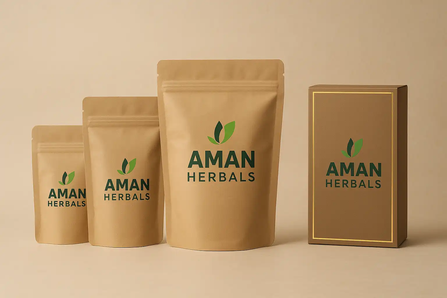 Aman Herbals Packaging Display